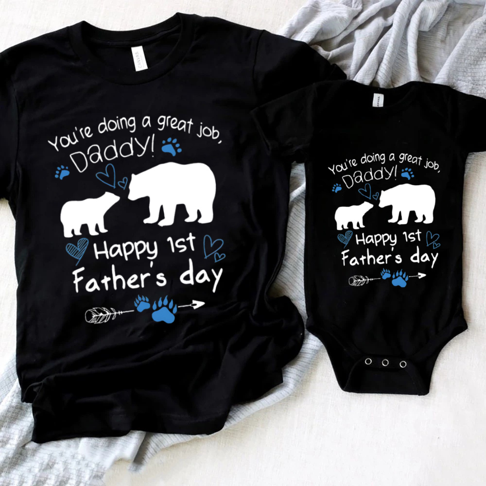 Plant Parent T Shirt - Happy First Father's Day Family Matching