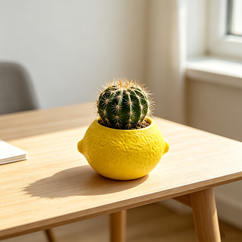 Lemon Shape Decorative Planter - đánh giá và giá Cactus Mix Pot