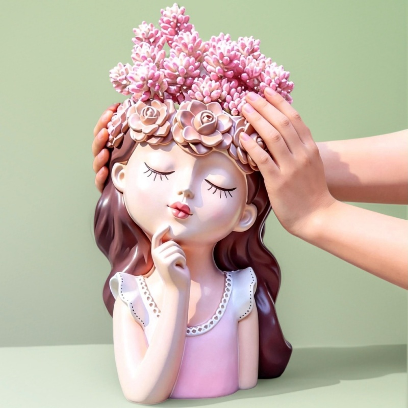 Large Fairy Girl Flower Pot Si - đánh giá và giá Cactus Mix Pot